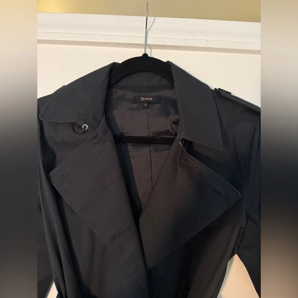 Quince Navy Trench Coat - Picture 4 of 7